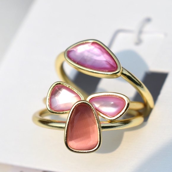 Kendra Scott | Ivy Ring Set (Gold Hop Pink) - Picture 2 of 7